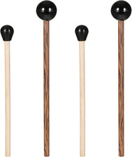 4Pcs Steel Tongue Drum Mallets, Rubber Xylophone Mallet Percussion with Wood Han