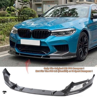 Fit For BMW M5 F90 Front Bumper Splitter Lip MP Style Carbon Fiber Look 2018-20