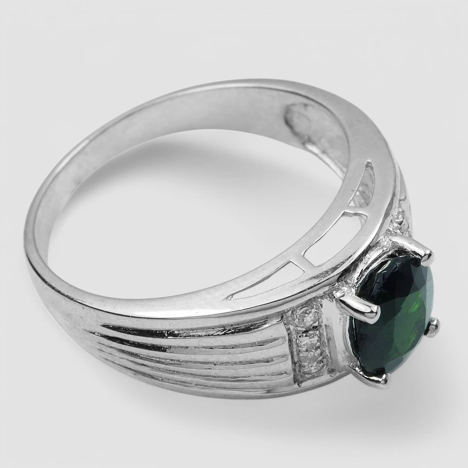 Mystic Intense Green Tsavorite 1.25Ct 925 Sterling Silver Fine Jewelry Rings - Image 3 of 4