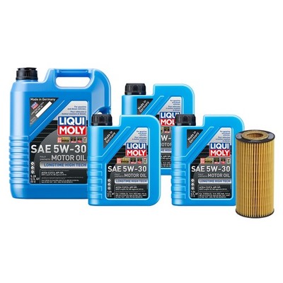 8L Liqui Moly Longtime High Tech 5W30 Hengst Oil Change Kit for Mercedes OM648