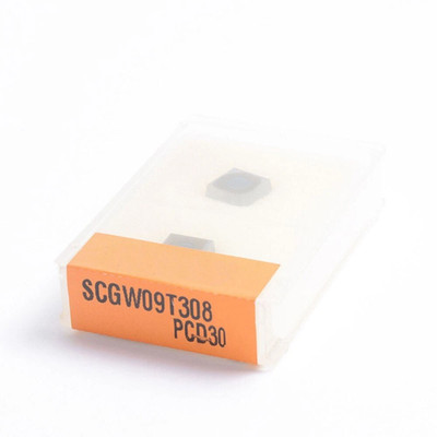 SCGW09T308 PCD30 Inserts | 90° Square 0.8mm Radius for Mini Non-Ferrous Turning