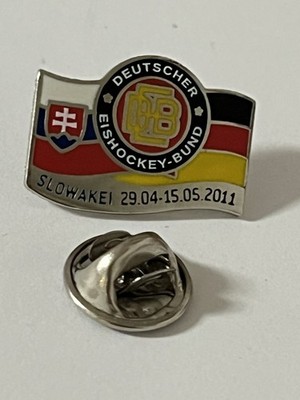 DEB Ice Hockey World Cup 2011 Slovakia Matchday Pin Badge Original Badge RARE