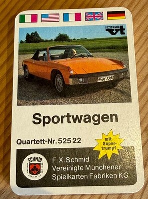 Quartett Sportwagen Schmid, 52522,   sehr gut  - 1970 -    (W74)