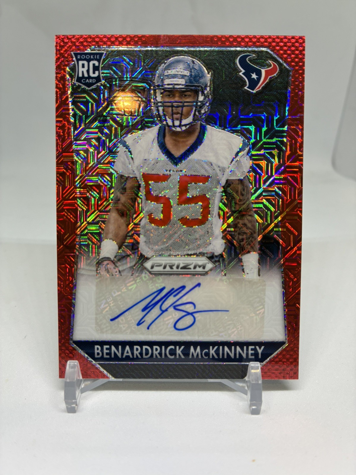Benardrick McKinney Panini Prizm Rookie Signatures #RSBM Mojo Red Prizm