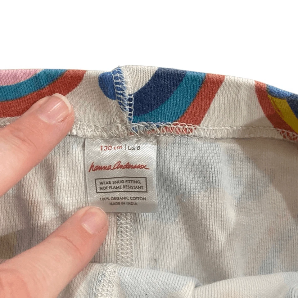 Hanna Andersson size 8 sleep pants rainbows - Image 4 of 4