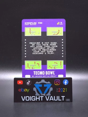 Overflow Tax 2026 Bo Jackson Battle Arena Tecmo Bowl Play Card SSP #PL12