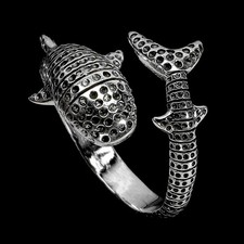 925 Sterling Silver Ring Dolphin 21x17mm Jewelry Size 8.5