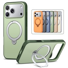 For iPhone 17 Pro Max 17e 16 15 14 13 12 11 Mag Safe Rotatable Ring Stand Case