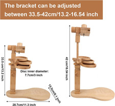 Embroidery Hoop Stand Rotated Wooden Holder Adjustable Rotatable Cross Stitch