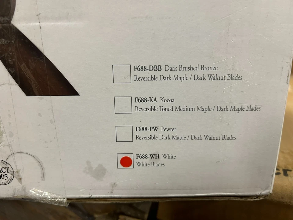 MinkaAire F688-WH Kola 52" 5 Blade Indoor Ceiling Fan, White - Image 4 of 4