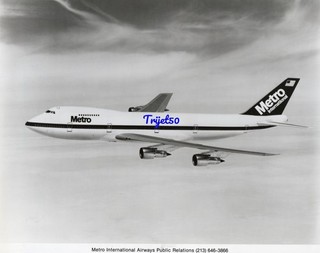 10x8 B&W Photo Boeing 747 Metro International Airways Artists Impression