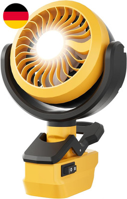 Ggiking Akku Ventilator Für Dewalt 18V Akku (Ohne Akku) Tragbarer Clip-On-Ventil