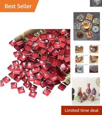 Versatile Polished Deep Red Mosaic Tiles - Perfect for Home D cor and Crafts