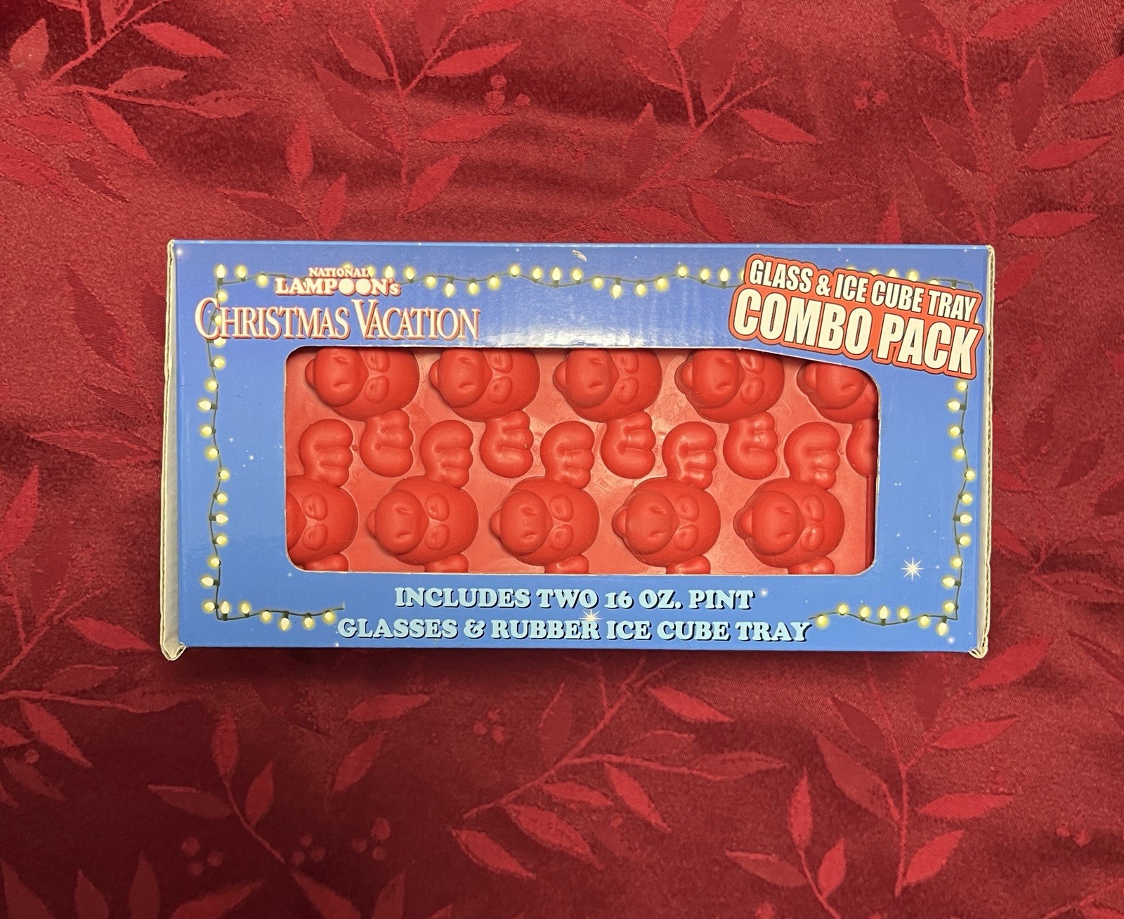 National Lampoon's Christmas Vacation Pint Glasses  and Ice Cube Tray Combo