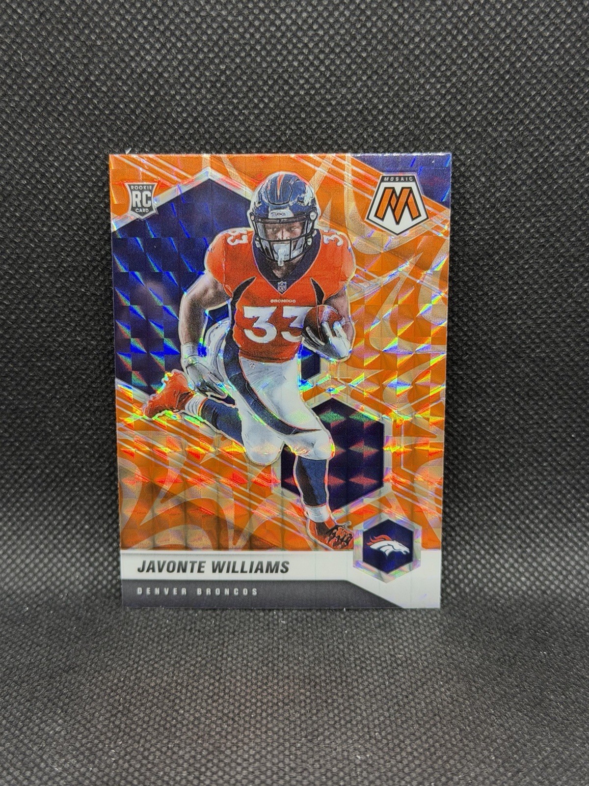 2021 Panini Mosaic #315 Javonte Williams Prizm Reactive Orange