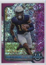 2021-22 Bowman U Chrome Prospects Fuchsia Mini-Diamond Refractor Jeff Sims 1bf9