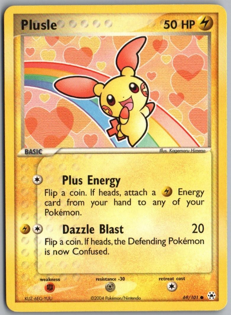 PLUSLE 69/101 COMMON HIDDEN LEGENDS POKEMON