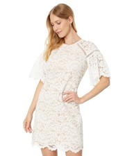 Vince Camuto Womens Size 4 White Lace Shift Dress NEW