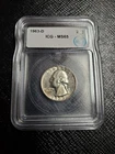 1963-D Washington Quarter ICG-MS65 - 90% Silver