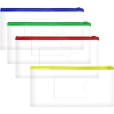 Clear Plastic Envelopes File Folders with Zipper Pockets PVC Document Pouch