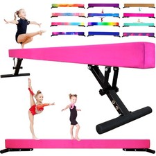 Adjustable Balance Beam 8 ft Gymnastic Beam Adjustable Height for and Teenage...