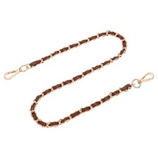 32" Purse Strap with Buckle for Shoulder and Cross Body Dark Brown Gold