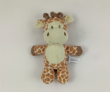 Babies R Us 2013 Baby Giraffe Rattle Plush Brown Cream Stuffed Animal Lovey Toy