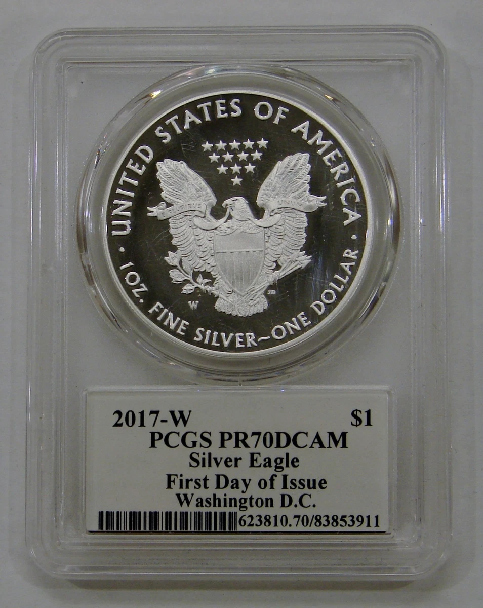アメリカ ＄1 イーグル銀貨 2017年 PCGS PR70DCAM Certified Proof
