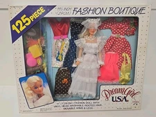 Vintage 11 1/2 “ Doll Dream Girl USA By BBI Toys 125 Piece Set NEW IN PACKAGE 