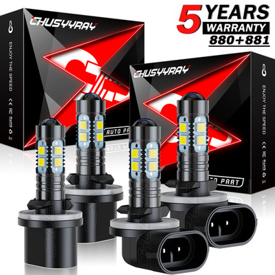 4x 880 & 881 LED Headlight Lamp Combo Bulbs For Arctic Cat Crossfire 8 2010-2011