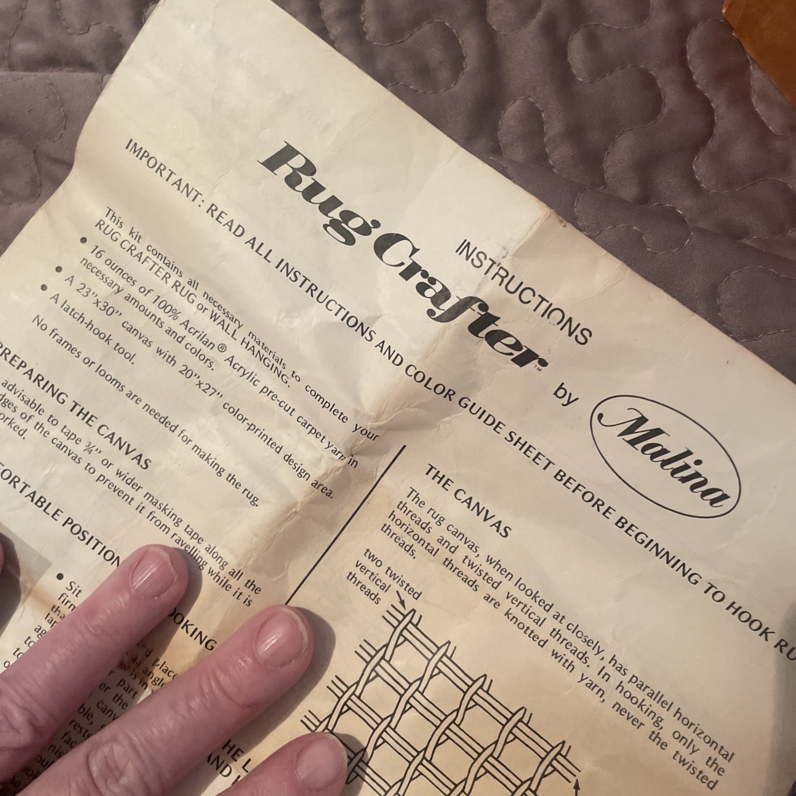 Vintage Rug Hooking Tools 3 wooden handled and Rugcrafter by Malina Leaflet