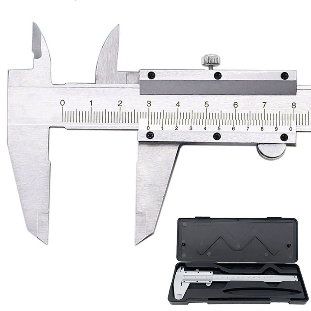 4 Way Vernier Caliper 6150mm/200mm/300mm 0.02mm Metal Gauge Micrometer