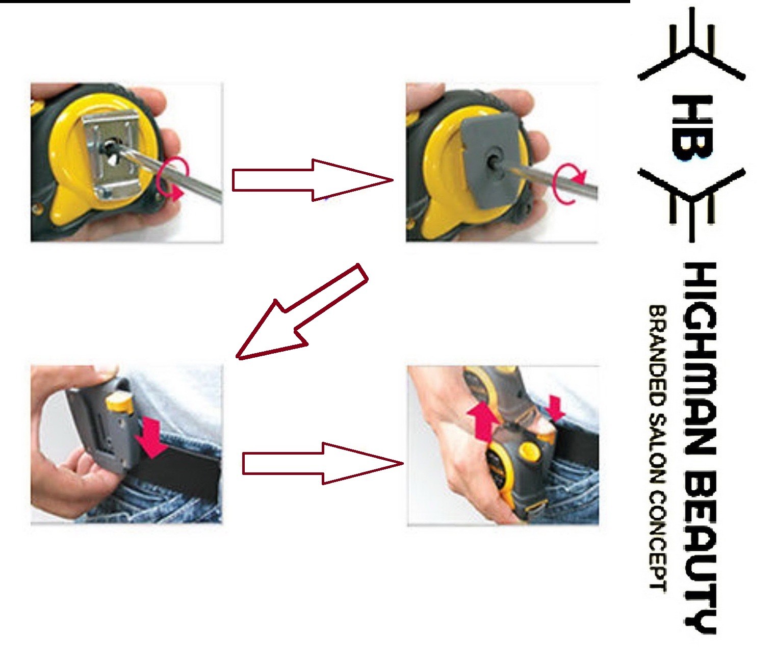 Komelon Tape Measure Belt Holder Clip for all Komelon MADE IN KOREA eBay