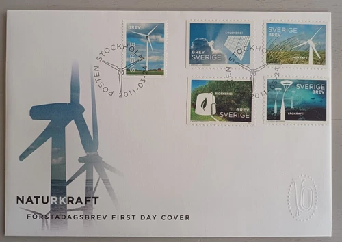 Sweden 2011 Cachet FDC Energy Wind Mills