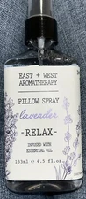 East + West Aromatherapy LAVENDER Pillow Spray infused w/Essential Oil 4.5 Fl Oz