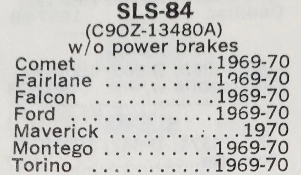 GP Sorensen SLS-73 刹车灯开关 1966 - 78 福特和水星 1967 福特卡车 — 第 4/4 张图片