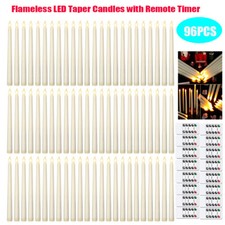 Flameless Taper Candles Light Flickering Battery Operated with Remote Timer LED 