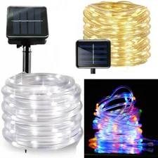 Solar Rope Tube Lights String Light Waterproof Outdoor Garden Lamp 32FT 100 LED