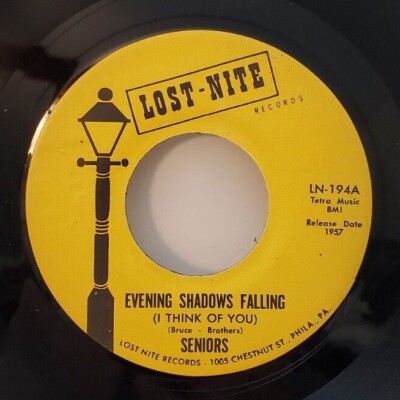 洋楽 The Seniors - Evening Shadows Falling Seniors EVENING SHADOWS FALLING (REISSUE DOO WOP 45) #194
