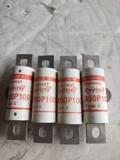 (4) GOULD SHAWMUT # A50P100 / 100 AMP,  AMP-TRAP, TYPE - 4.