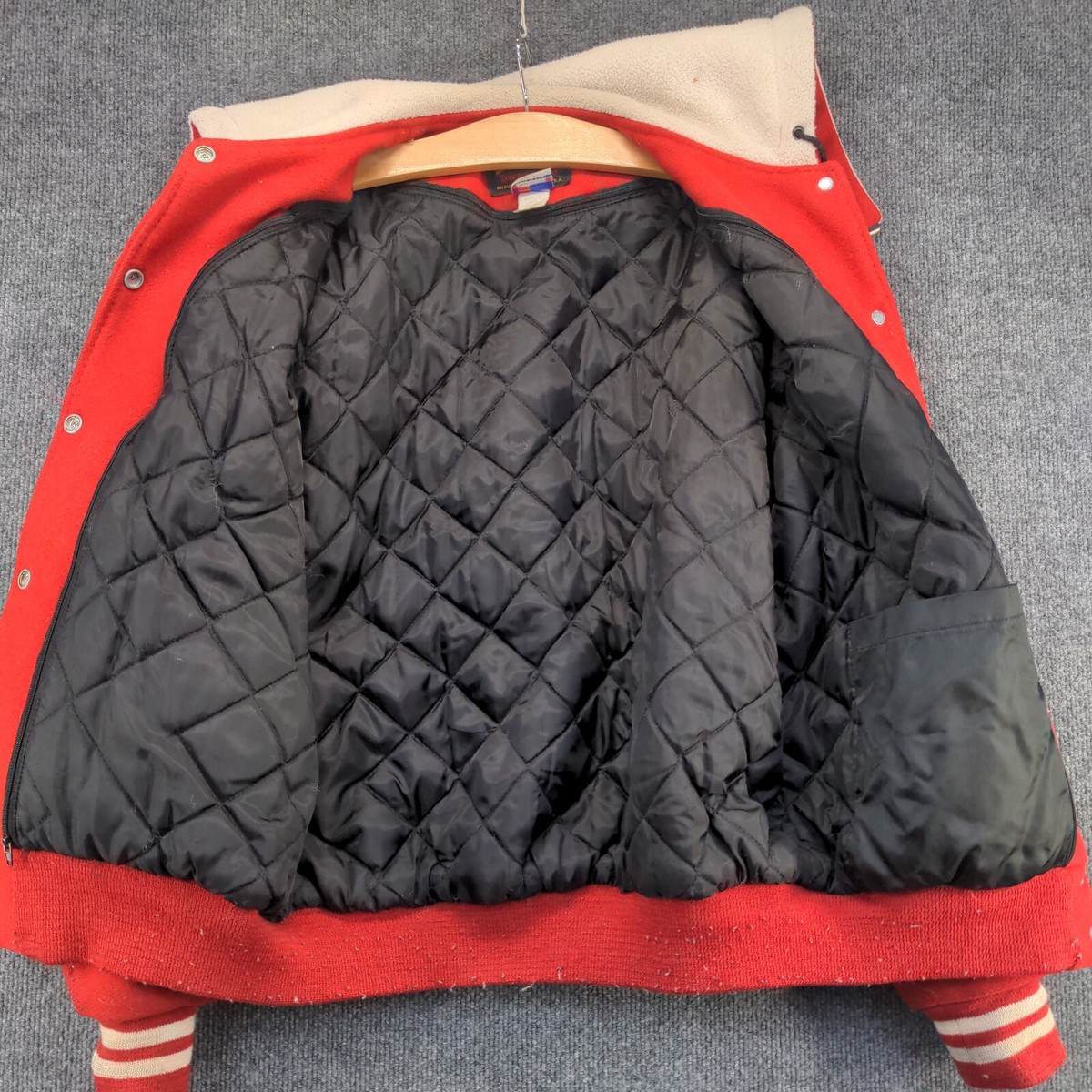 Game Sportswear Men's Pike Crimson Rage #15 Varsity Jacket Red M