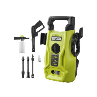 RYOBI Elektro-Hochdruckreiniger 110 bar Druck 1400W Schlauch RY110PWA Kaltwasser