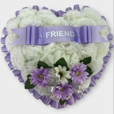 Artificial Funeral Flowers heart Wreath Memorial Grave Tribute