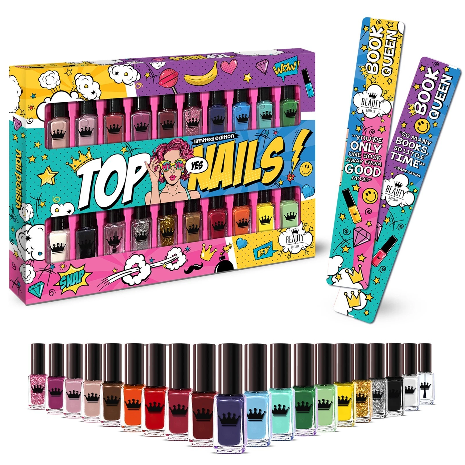 Set of 20 Nail Polish Varnish 20 Different Colours Luxury Box + 2 Bookmarks UK
Opens in a new window