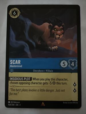 Disney Lorcana  Scar mastermind 158/204 Non Foil Rare