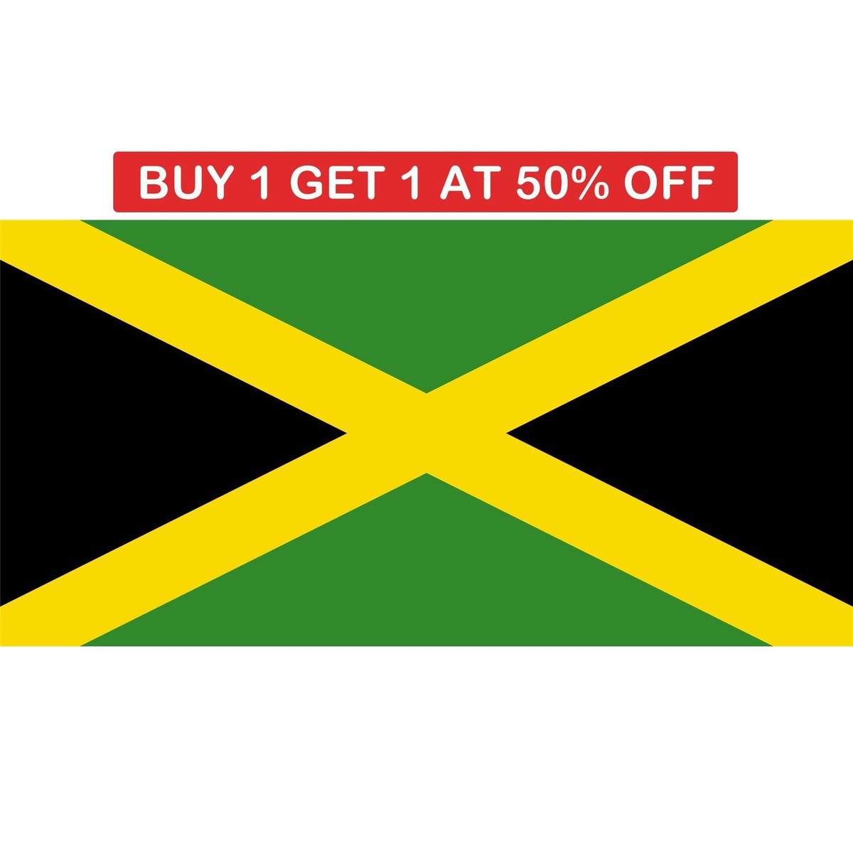 Jamaica Flag Key Ring - Small Plastic Keychain (35x24mm)