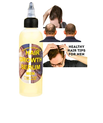 ORGANIC HAIR SOLUTION Men Hair Growth Serum -For Stronger, Thicker Longer Hair-Scalp & Hair Strengthen