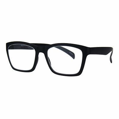 Unisex Reading Glasses Flexible Rectangular Matted Frame Magnified Readers
