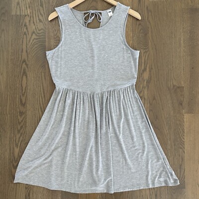 Old Navy Sleeveless Fit & Flare Jersey Knit Dress in Heather Grey Size  Medium | eBay