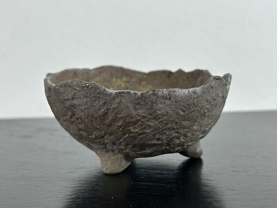 Preowned Japanese Shohin Broken Dinosaur Egg Unglazed  - 2.5 